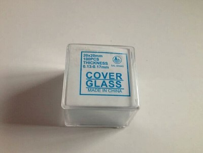 100pcs Glass Micro Cover Slips Microscope Slide Covers Brand New