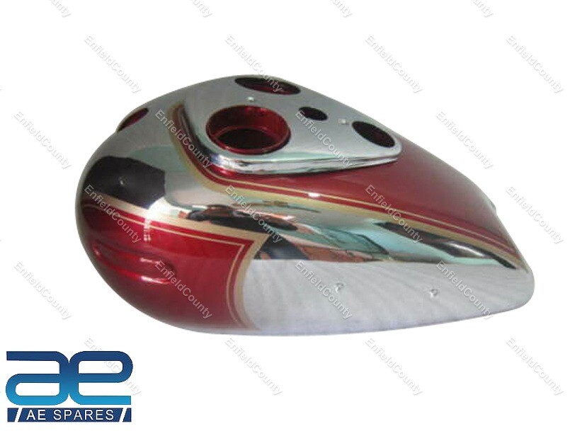For Ariel Square Four 4F Cherry Painted Chrome Fuel Petrol Gas Tank 
