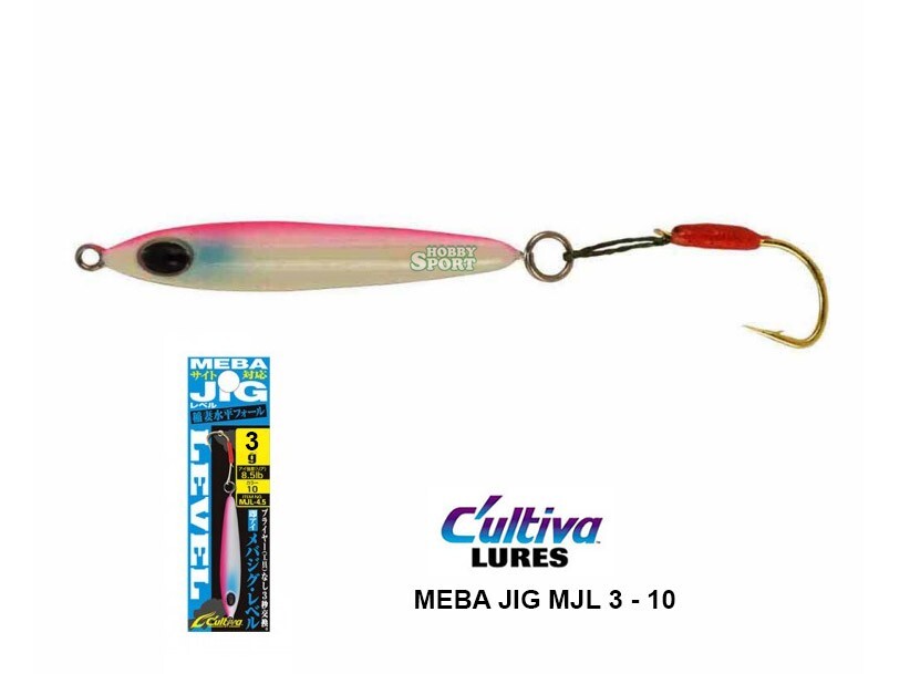 MEBA JIG OWNER METAL JIG CON ASSIST GR 3 COLORE 10 PINK WHITE ULTRA LIGHT SPIN