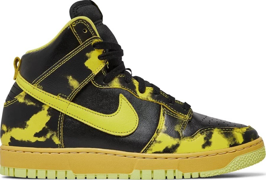 Мужские кроссовки Nike Dunk High HI 1985 SP Yellow Acid Wash Black White DD9404-001 5