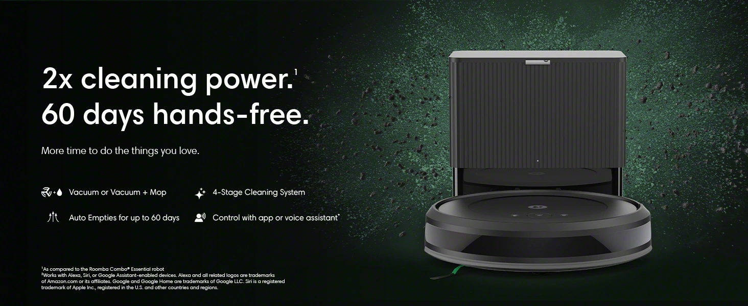 iRobot Roomba Combo 2 Essential Vacuum Cleaning Robot + MOP with AutoEmpty Dock