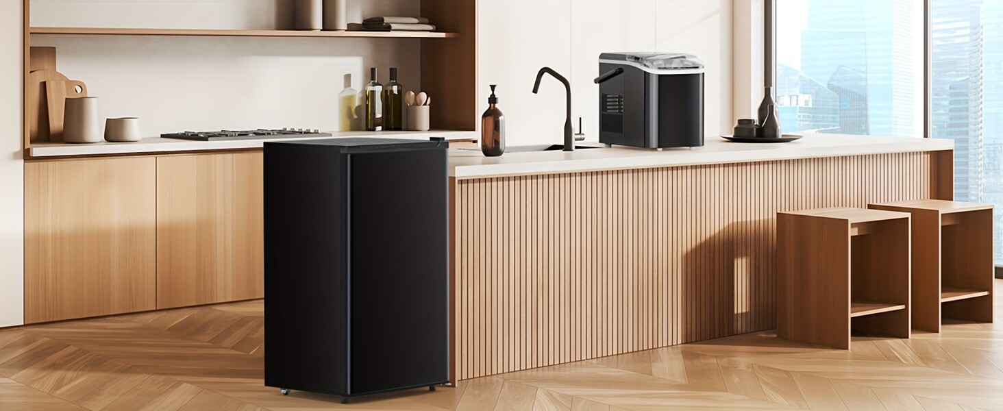 3.2 Cu.Ft Mini Fridge Freezer Compact Energy efficient for Small Living Areas