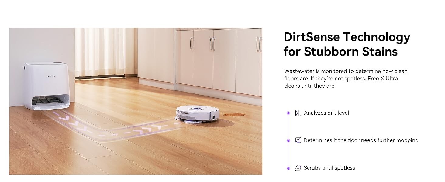 Narwal Freo X Ultra Robot Vacuum and Mop Combo, 8200Pa, White, YJCC015