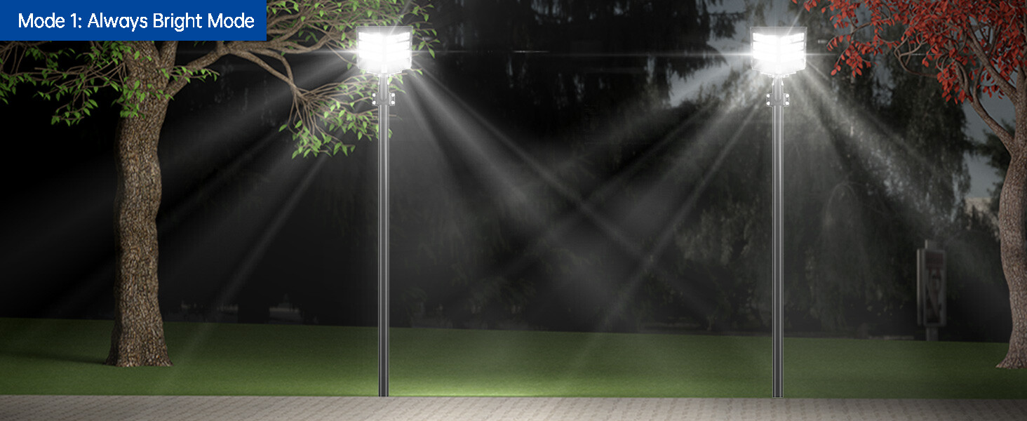 Gefolly SL7800W Commercial Outdoor Solar Street Light Motion Sensor Dusk To Dawn
