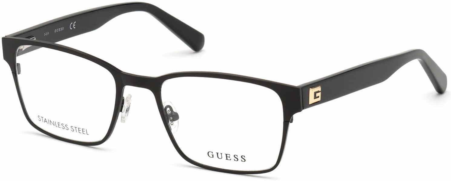 GUESS ストライプ ユニフォーム Mサイズ Guess GU1994 Matte Black 002 Metal Optical Eyeglasses Frame