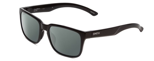 Pre-owned Smith Headliner Unisex Square Polarized Sunglasses In Gloss Black 55mm 4 Options In Smoke Grey Polar