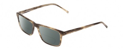 Esquire EQ1527 Men's Rectangle Polarized BIFOCAL Sunglasses in Brown Green 53 mm