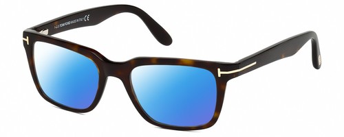 Pre-owned Tom Ford Caliber Ft5304-052 Unisex Polarize Sunglass Brown Tortoise 54mm 4option In Blue Mirror Polar