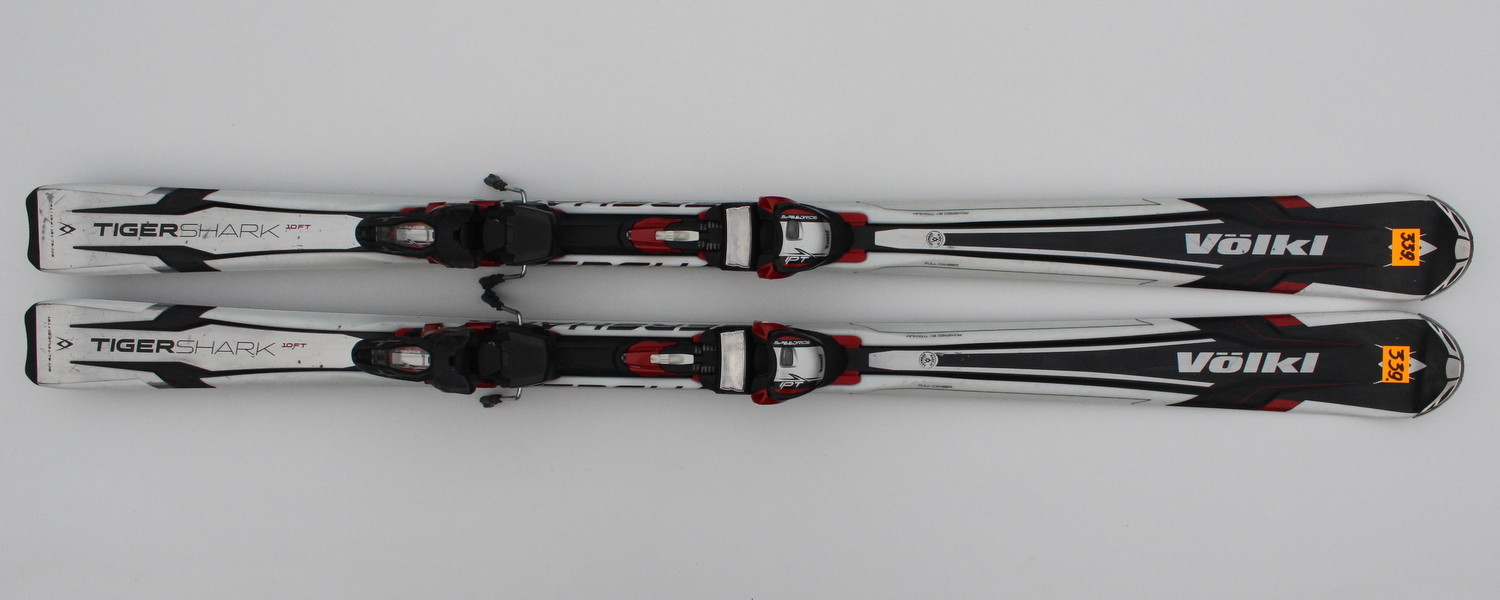スキー 161 VOLKL TIGERSHARK Volkl Tigershark 8 Foot Skis + iPT 11.0 TC Bindings 2011 | evo