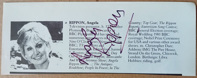 ORIGINAL AUTOGRAPH ANGELA RIPPON Newsreader