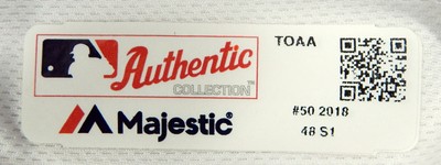 2018 Toronto Blue Jays Matt Dermody #50 Game Issued White Jersey 32 Patch