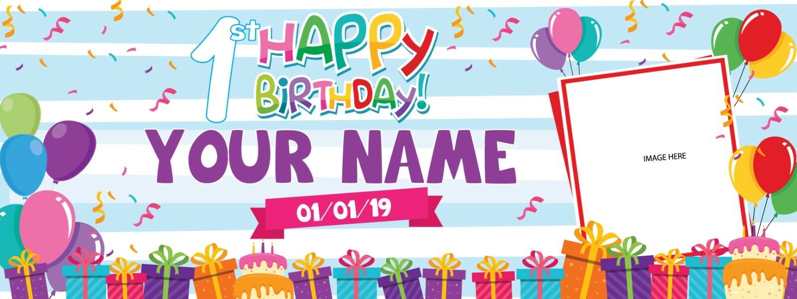 1st birthday banners personalized