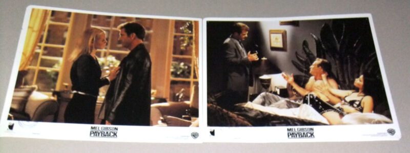 {Set of 8} PAYBACK {Mel Gibson} 11 x 14" Orig. Film Lobby Card 90s
