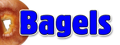 BAGELS 1 DECAL sticker made fresh daily baked water bialys new york style