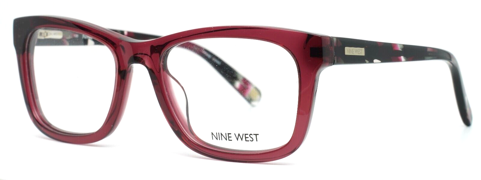 Nine West Nw5103 603 Burgundy Tortoise Authentic Eyeglasses 51-18-135 NINE WEST NW5103 603 Crystal Bordeaux Womens Square  main image 4