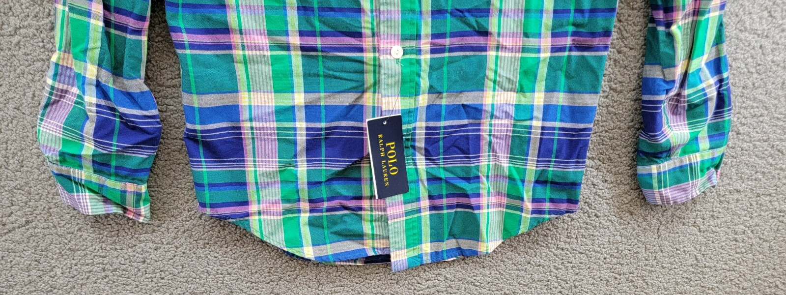 Polo Ralph Lauren Classic Fit Plaid Oxford Shirt Men's XS Multi Long Sleeve - Picture 4 of 20
