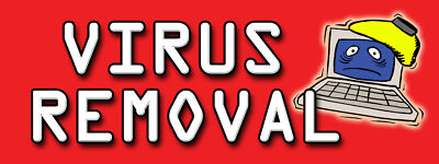 VIRUS REMOVAL DECAL sticker computer repair fix pc marketing promotional