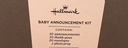 Hallmark “Awww So Sweet” Baby Boy Announcement Kit-Blue