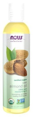 Now Foods Solutions, Органическое масло сладкого миндаля, 8 унций масла
