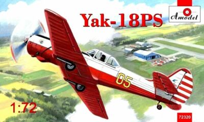 Amodel 72320 Yakovlev Yak-18PS Aerobatic Aircraft, 1/72 scale plastic model kit