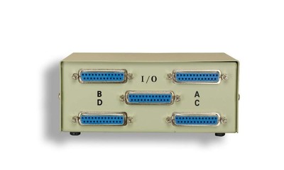 DB25 ABCD 4 Way Switch Box Manual Data Transfer Rotary Parallel Serial