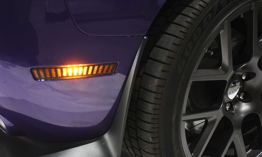 Vinyl Decal Robotic Front Side Marker Light Wrap Kit for Dodge Challenger 15-16
