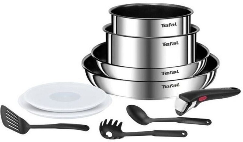 Tefal Ingenio Emotion Batterie Cuisine 10 P, Induction, Acier Inoxydable