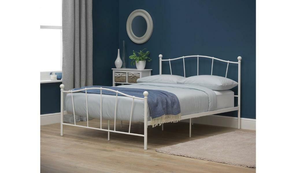 Fleur Double Metal Bed Frame White in Coventry, West Midlands Gumtree