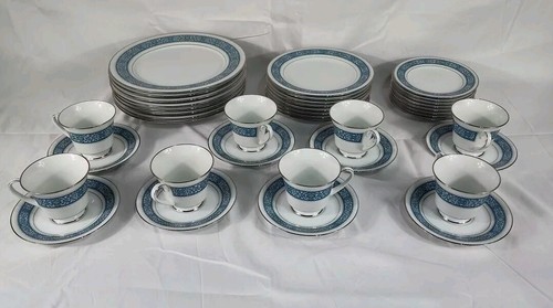 vintage Noritake 40 Piece Larue dinnerware set 6913 Sterling