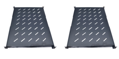 Pack 2 PCS Fixed Shelf for Server Rack Cabinets Adjustable from 28''-38'' depth