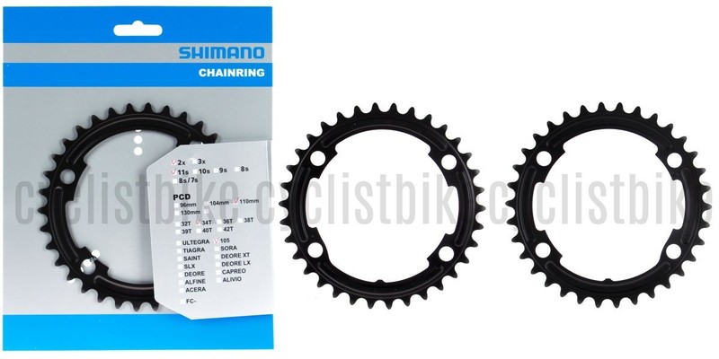 1pc Shimano 105 FC-R7000 Chainring 34T-MS for 50-34T Y1WV34000 Black