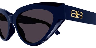 Pre-owned Balenciaga Bb0270s-004-56 Cat Eye Blue In Gray