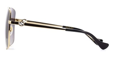 Pre-owned Gucci Gg1087s 001 Sunglasses Gold Frame Gray Lenses 63mm