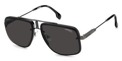 Pre-owned Carrera Glory Ii Sunglasses Men 0003 Matte Black Rectangle 59mm & Authentic In Gray