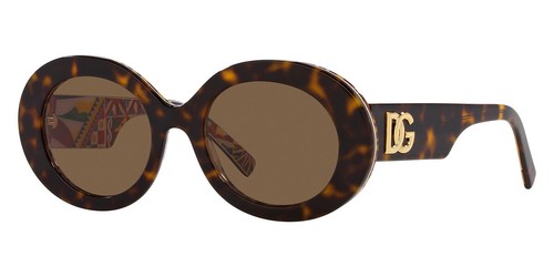 Женские солнцезащитные очки Dolce & Gabbana 51 мм Havana On White Barrow DG4448-321773-51