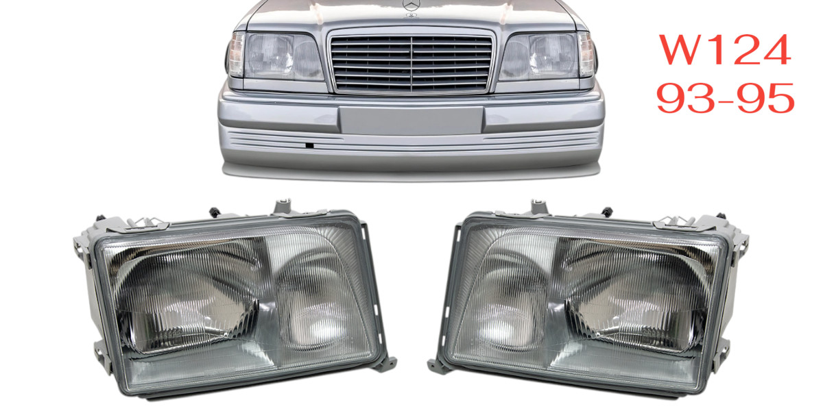 Headlight Right + Left Set 1993-1995 For Mercedes W124 C124 S124 A124 E Class