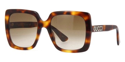 Pre-owned Gucci Gg0418s 003 Sunglasses Havana Frame Brown Gradient Lenses 54mm