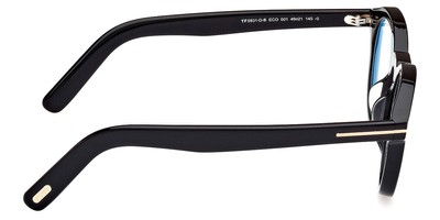 Pre-owned Tom Ford Ft5931-d-b Men Sunglasses Shiny Black 49mm & Authentic In Blue Filter