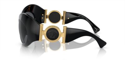 Pre-owned Versace 0ve4462-gb1/87 Black Sunglasses In Gray
