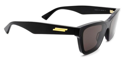 Pre-owned Bottega Veneta Bv1119s Sunglasses Unisex Black Geometric 64 100% Authentic In Gray