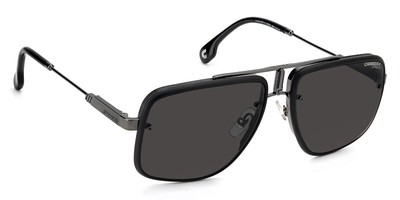 Pre-owned Carrera Glory Ii Sunglasses Men 0003 Matte Black Rectangle 59mm & Authentic In Gray