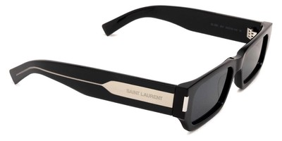 Pre-owned Saint Laurent Sl 660 Sunglasses Unisex Black/crystal 54mm 100% Authentic