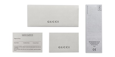 Pre-owned Gucci Gg1408s Sunglasses Women Black / Gray Gradient 52mm 100% Authentic