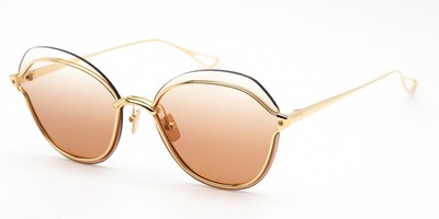 Pre-owned Dita Nightbird - Two-dts519-03-z Yellow Gold Sunglasses