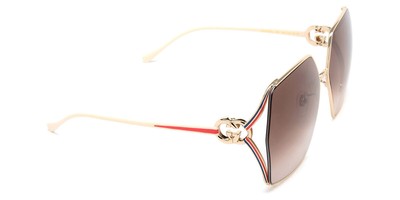 Pre-owned Gucci Gg1322sa Sunglasses Gold/ivory / Brown Gradient 64mm 100% Authentic