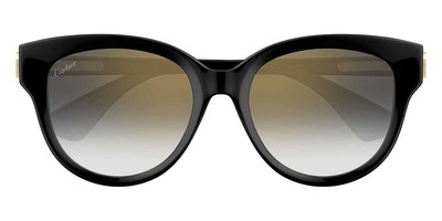 Pre-owned Cartier Ct0506s-001 Black Sunglasses In Green