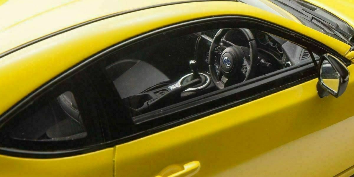 1/18 Subaru BRZ GT RHD Samurai Yellow Diecast Model Car by