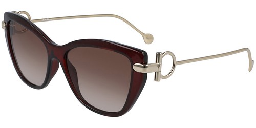 Женские красные солнцезащитные очки Ferragamo 55 мм SF928S-606-55