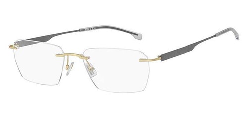メガネ Hugo Boss Titanium Eyeglass Frame BOSS1416 0NZ Matte Gold BOSS - Titanium optical frames with ombré detail - Black