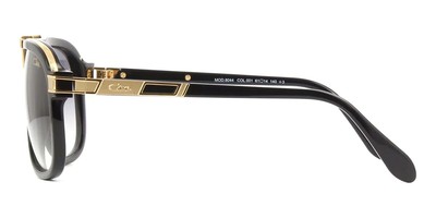 Pre-owned Cazal 8044-001 Black-gold Frame Grey Gradient Lens In Gray